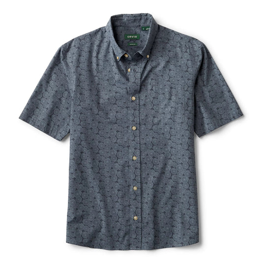 Orvis Men's No-Work Short-Sleeve Shirt - NAVY REELS