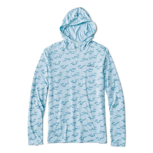Orvis Men's Sun Defense Hoodie - BLUE MIST TARPON