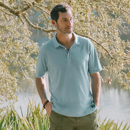 Orvis Men's Bromley Polo - MINERAL BLUE