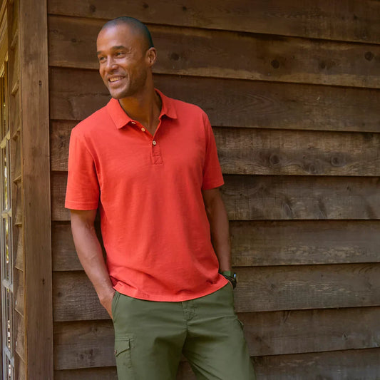 Orvis Men's Bromley Polo - PAPAYA