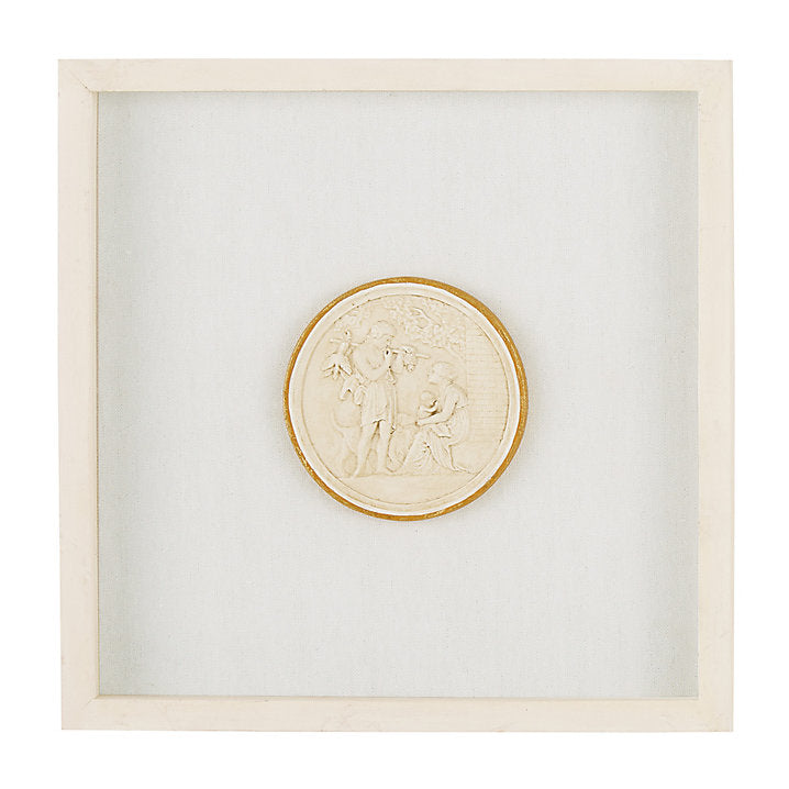 Ballard Designs Valenti Framed Intaglio Art - Natural
