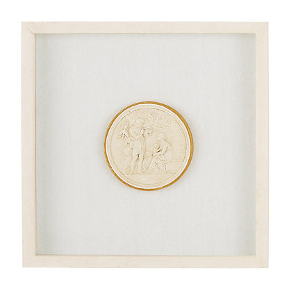 Ballard Designs Valenti Framed Intaglio Art - Natural