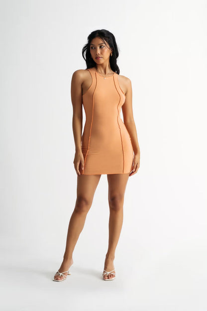 Tobi Saturn Exposed Stitch Bodycon Mini Dress x2