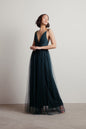Tobi Slay The Night Deep V Double High Slit Maxi Dress