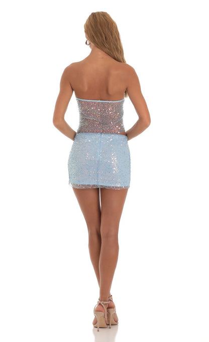 Lucy in the Sky Sequin Strapless Two Piece Set