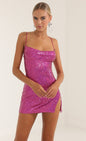 Lucy in the Sky Sequin Side Slit Dress
