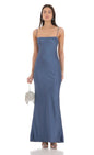 Lucy in the Sky Satin Open Back Maxi Dress