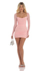 Lucy in the Sky Mesh Corset Long Sleeve Dress