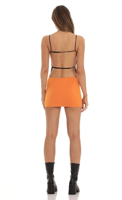 Lucy in the Sky Sequin Open Back Top in Black