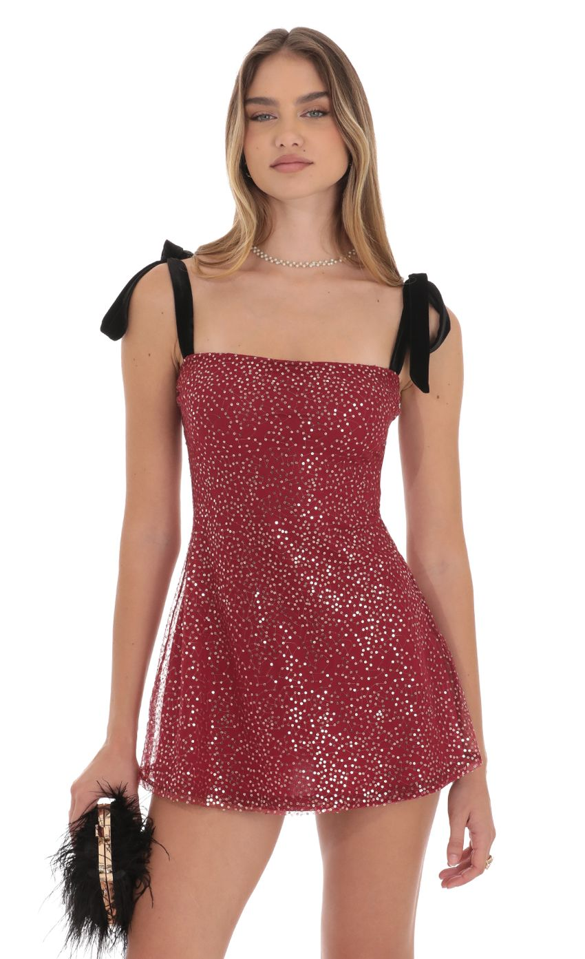 Lucy in the Sky Sequin Velvet Strap Dress