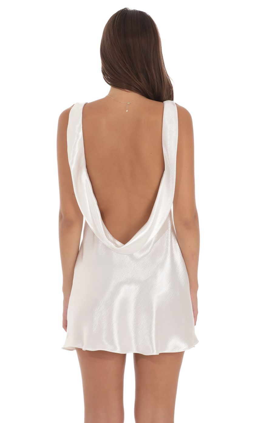Lucy in the Sky Satin Open Back Dress