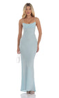 Lucy in the Sky Satin Open Back Maxi Dress 1