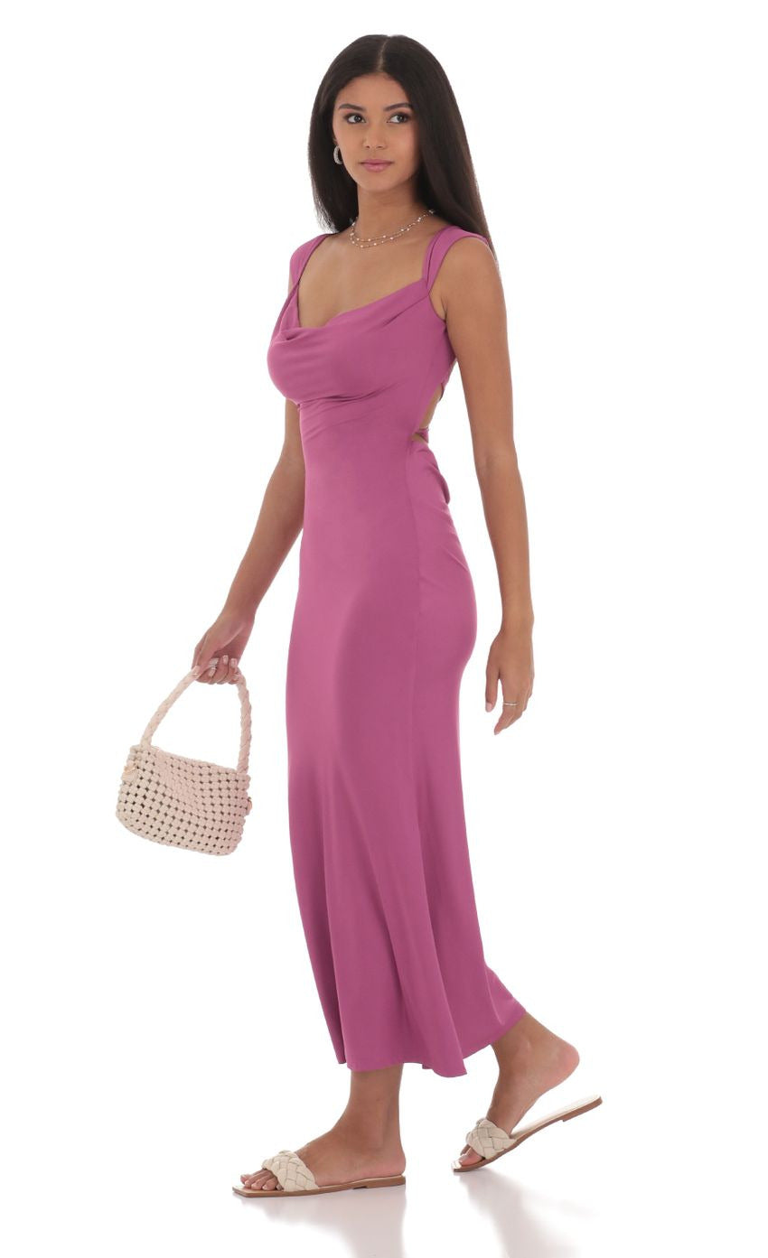 Lucy in the Sky Strappy Cowl Neck Maxi Dress