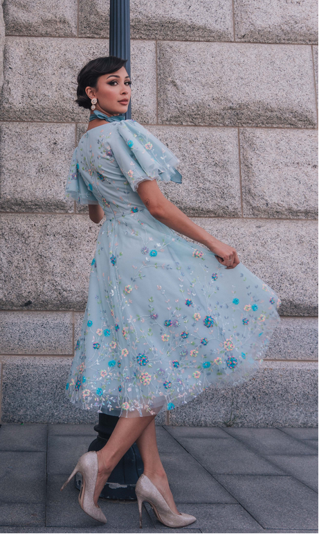 JessaKae Shimmer Dress - Blue