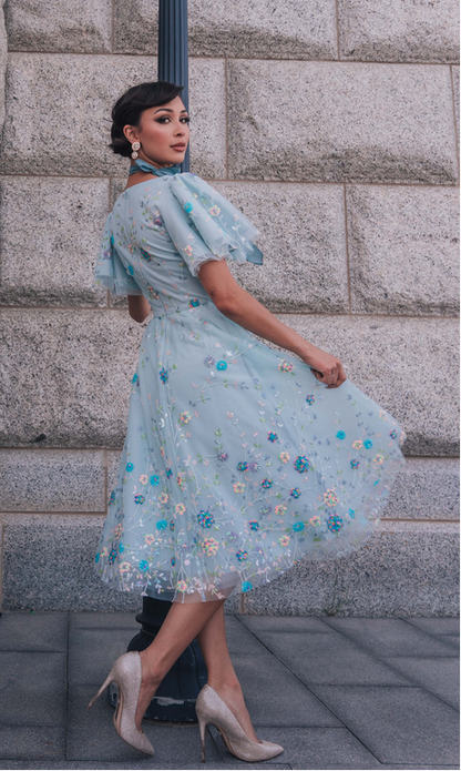 JessaKae Shimmer Dress - Blue