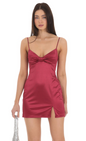 Lucy in the Sky Satin Front Bow Dress