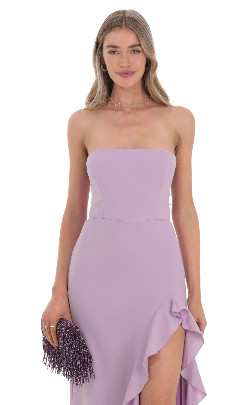 Lucy in the Sky Strapless Back Bow Corset Maxi Dress