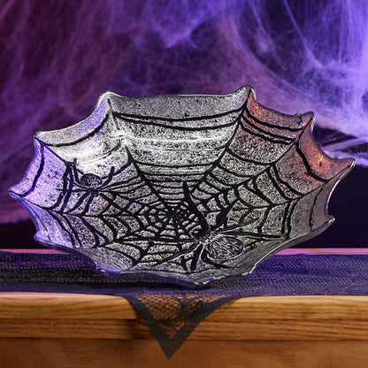 Cracker Barrel Glass Spider Web Serving Bowl