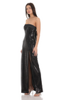 Lucy in the Sky Sequin Satin Back Tie Maxi Dress