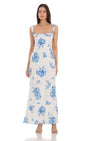 Lucy in the Sky Square Neck Ruffle Strap Maxi Dress