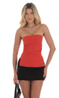 Lucy in the Sky Strapless Double Slit Top
