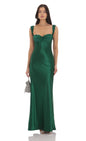 Lucy in the Sky Satin Lace-Bust Dress