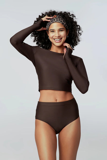 Watskin Sunwear Clara Tee in Mocha