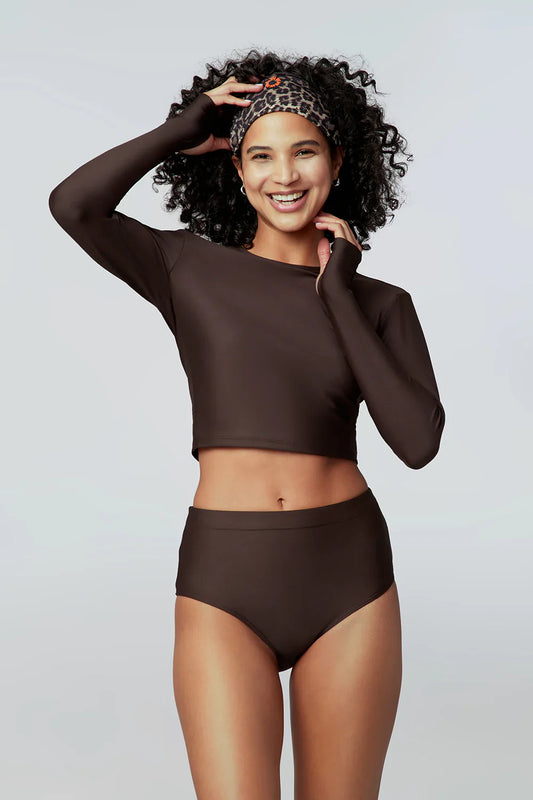 Watskin Sunwear Clara Tee in Mocha