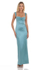 Lucy in the Sky Satin Lace Maxi Dress