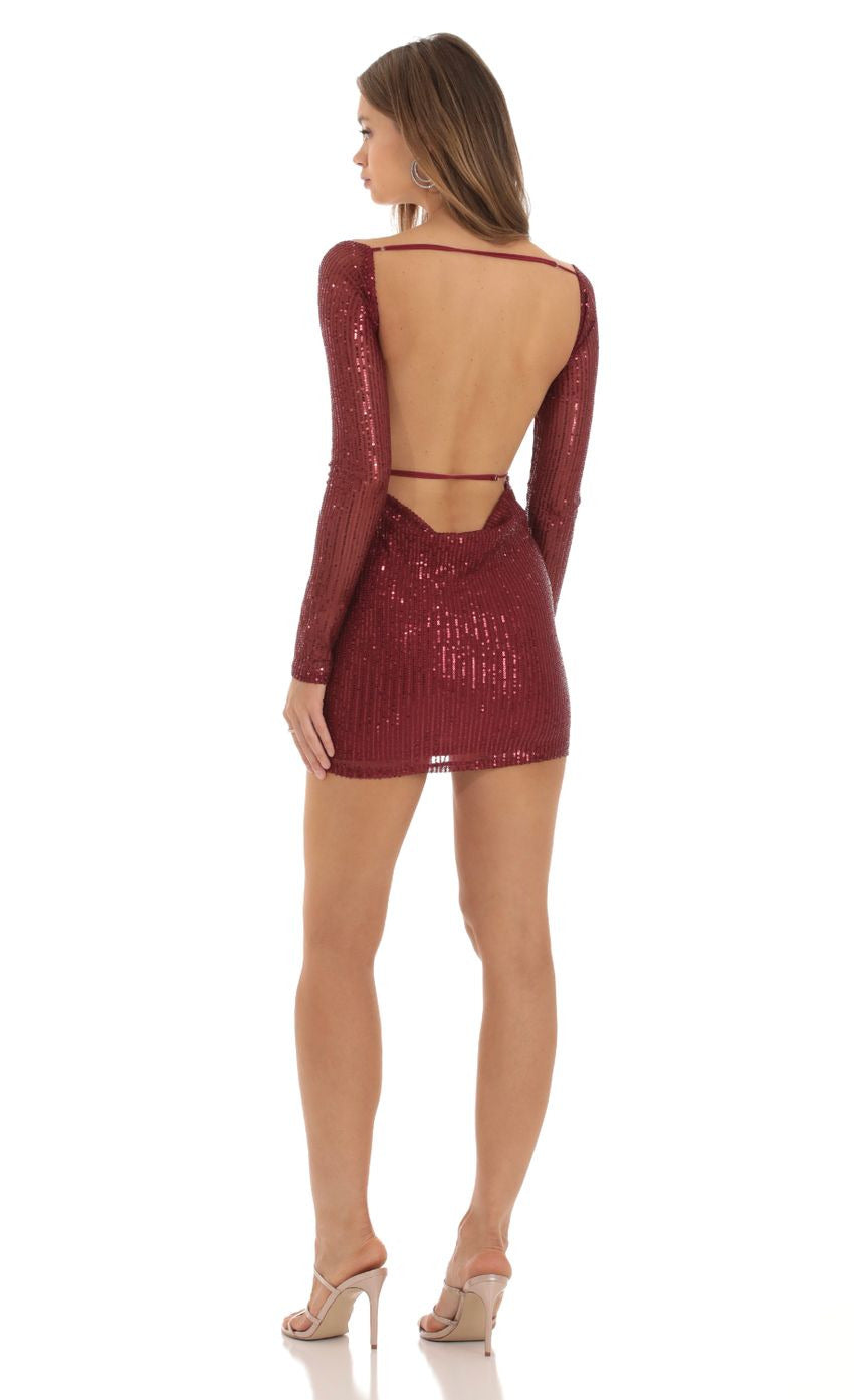 Lucy in the Sky Sequin Long Sleeve Bodycon Dress