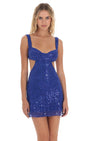 Lucy in the Sky Sequin Pearl Cutout Dress