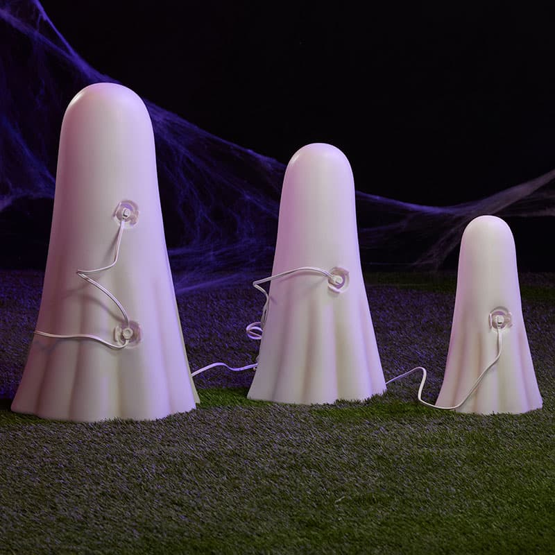 Cracker Barrel 3 Piece Light-up Ghost Blow Mold