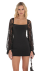 Lucy in the Sky Balloon Lace Sleeve Bodycon Dress