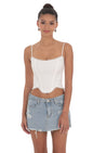 Lucy in the Sky Striped Floral Corset Top