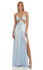 Lucy in the Sky Satin Cutout Maxi Dress