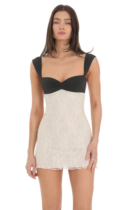 Lucy in the Sky Two Toned Lace Dress