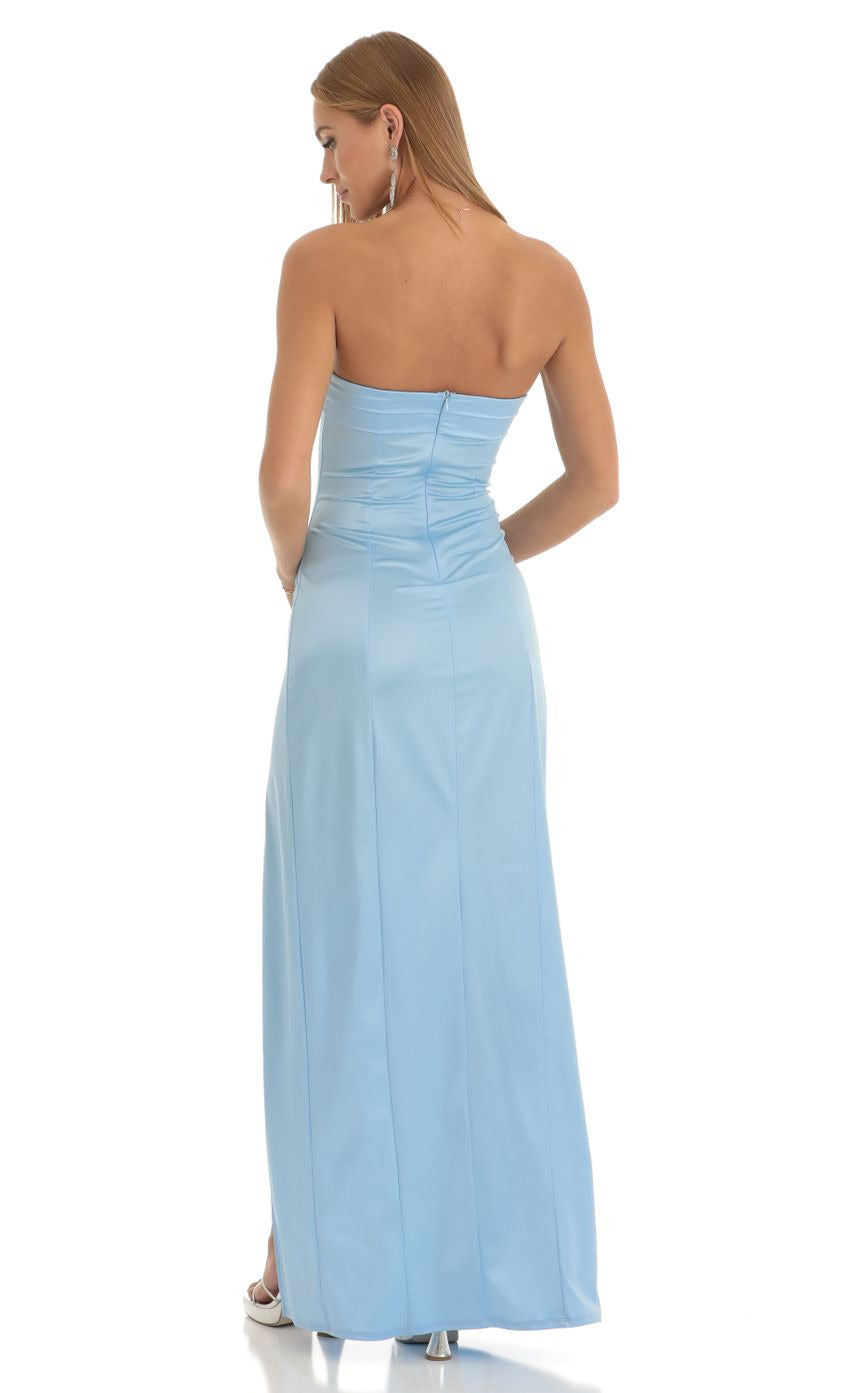 Lucy in the Sky Satin Floral Maxi Dress