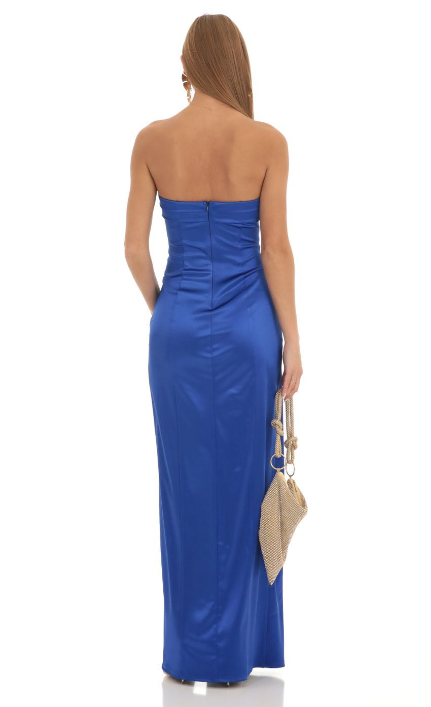 Lucy in the Sky Satin Floral Maxi Dress