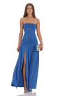 Lucy in the Sky Strapless Drop Waist Maxi Dress