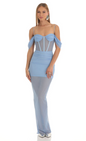 Lucy in the Sky Mesh Corset Maxi Dress