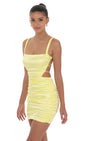 Lucy in the Sky Satin Cutout Bodycon Dress