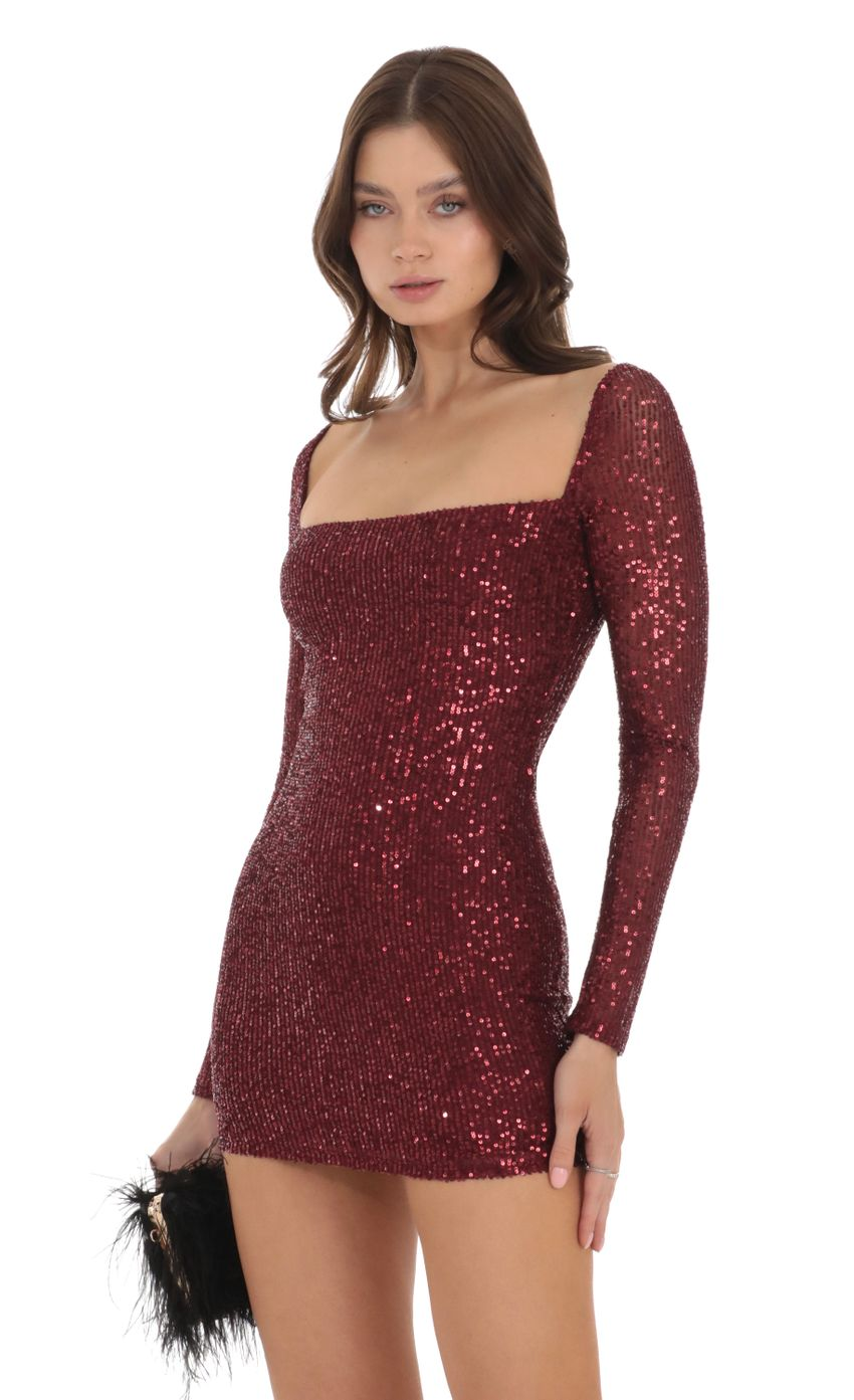 Lucy in the Sky Sequin Long Sleeve Dress
