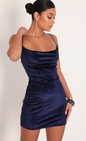 Lucy in the Sky Cowl Neck Velvet Dress