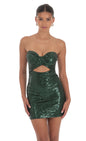 Lucy in the Sky Sequin Strapless Cutout Dress