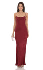 Lucy in the Sky Satin Open Back Maxi Dress 1
