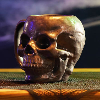 Cracker Barrel Stoneware Skull Mug