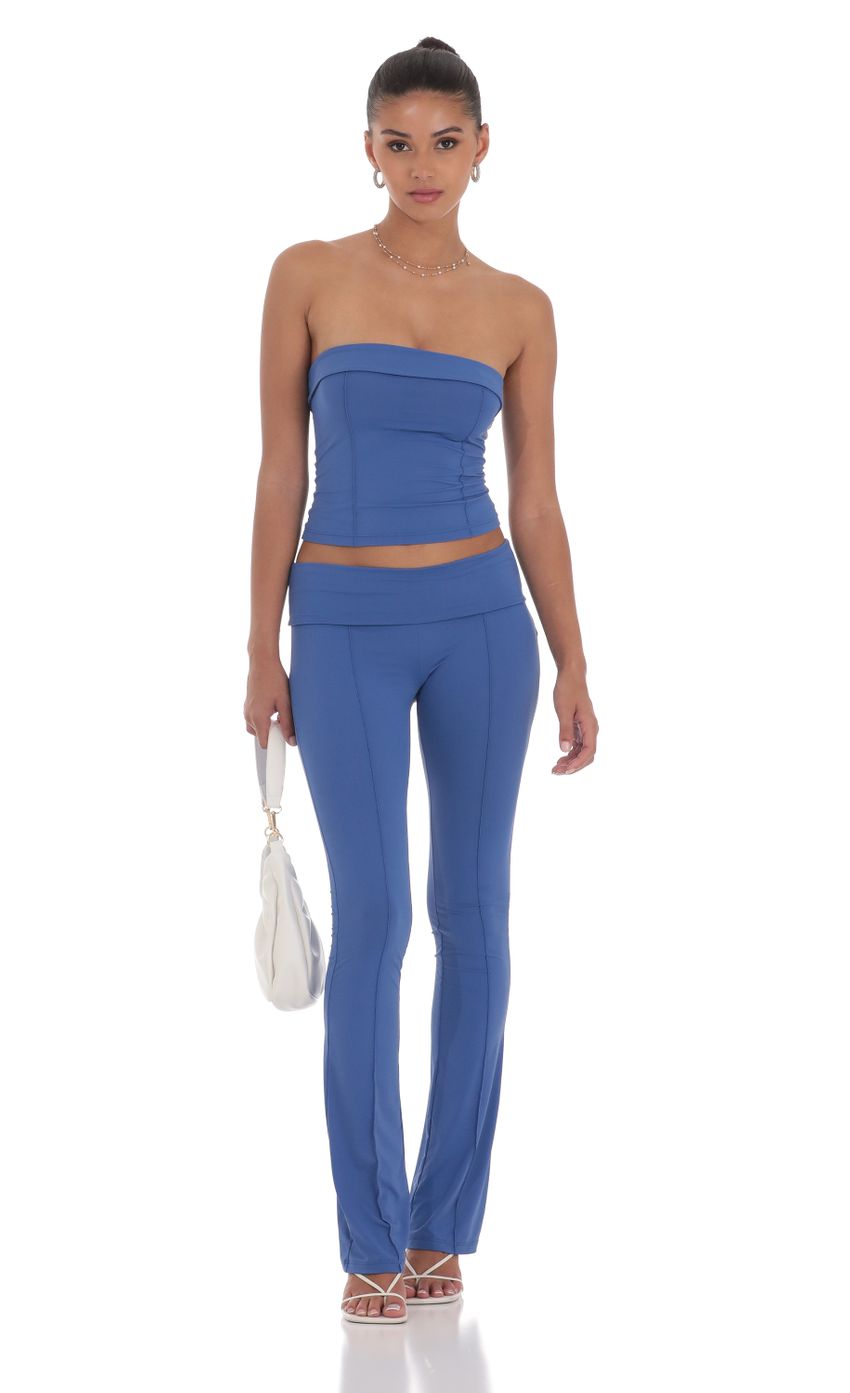 Lucy in the Sky Strapless Two Piece Set in Navy
