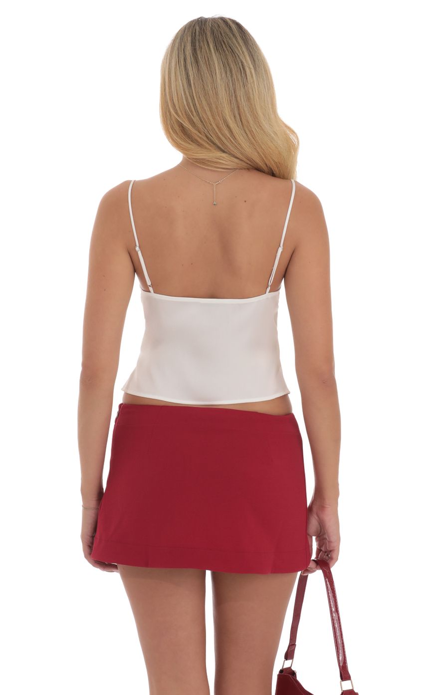 Lucy in the Sky Cutout Ties Satin Top