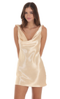 Lucy in the Sky Satin Open Back Dress