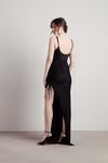 Tobi What A Night Ruched High Slit Maxi Dress